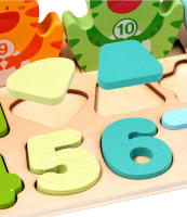 Juego De Pesca De Formas Montessori En Madera Bloques De Construcción Para Niños Educativo Jigsaw De Conteo Y Matemáticas - details 7