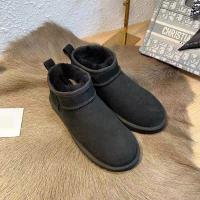 Botas De Nieve Para Mujer Invierno 2024 Diseño Retro De Cuero Suave Calientes Planas Con Tacón Bajo Color Sólido Botas De Outdoor Cómodas Y Cálidas - details 3