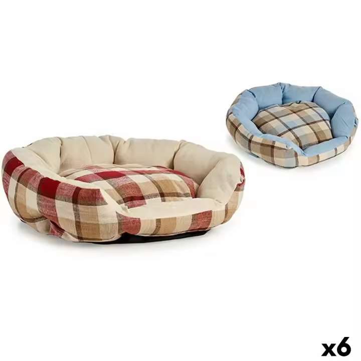 Cama para mascota A cuadros 48 x 18 x 58 cm (6 Unidades) - 1