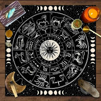 Mantel De Taro Con Doce Constelaciones Y Cielo Estrellado 1pc Decoración De Juego De Tarot Estilo Moderno Poliéster 100% - details 26