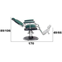 Sillón de Caballero para Peluquería con Bomba Hidráulica con Freno - details 1