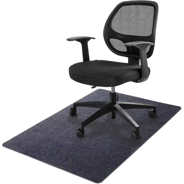 Alfombrilla para silla de oficina de 120 x 90 cm, alfombrilla antideslizante Sunfry para suelos de madera (120 x 90 cm, gris oscuro) - 1