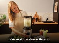 Batidora de vaso Cecotec Grand Katana 2700MAX Total Destroy B, 2700W potencia máxima, Tecnología contrarrotante TotalDestroy, cuchilla de 8 hojas recubrimiento titanio negro y jarra termorresistente vidrio fundido, 1,8 L capacidad, 5 Velocidades + Turbo - details 2