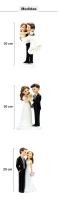 Figuras de tarta para boda, Figuras de tarta para boda originales, 3 modelos diferentes, Figuras de porcelana para tarta de boda, Detalles originales para boda, Decoración de tarta, Regalantes.com - details 1