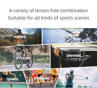 Gafas De Bicicleta ROCKBROS Polarizadas Para Hombre Y Mujer Con Lente De 4 Enlaces Gafas De Sol Para Ciclismo En Carretera Y MTB Montura Polarizada Fotocromática Material TAC Negro TR-90 - details 5
