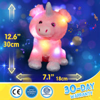 Muñeco De Peluche Rosa De 30cm Con Luz LED Y Musicalizado En Forma De Cerdo Y Unicornio Decoración Para Cumpleaños Regalos De Dibujos Animados Para Niños - details 5