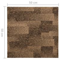 vidaXL Baldosas de moqueta de suelo (20 unidades) 5 m² marrón - details 7