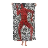 Toalla De Playa Microfibra Colorida De Keith Haring Toalla Rápida Para Piscina Viajes Y Gimnasio Absorbente Y Suave Tamaño 76x182 Cm - details 4