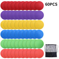 60pcs Tapetes De Entrenamiento De Fútbol 12cm Con Bolsillos De Malla Cuadrada Obstáculos Para Tenis Marcadores Planos - details 0