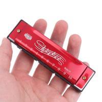 Harmonica De Metal Para Principiantes Y Niños Regalo Con Estuche Diatónica De 10 Agujeros En Do Clave C - details 20