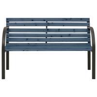 vidaXL Banco de jardín para niños de madera de abeto chino gris 81 cm - details 1