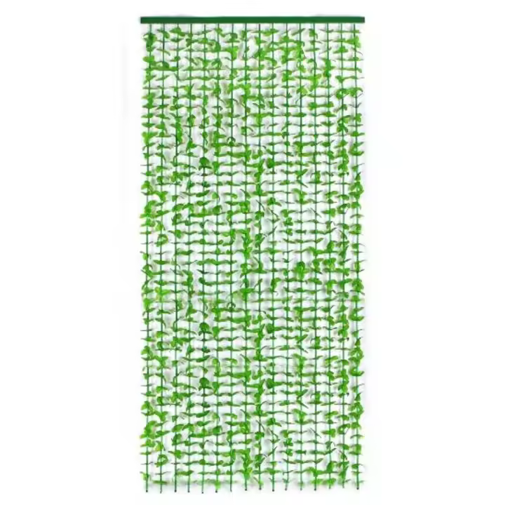 Cortina de Tiras de Hojas Artificiales Verdes para puerta de Jardín, Casa, Cortina de la puerta de Decoración - 1