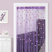 Cortina De Línea De Puerta 1x2m Con Borlas Y Rosas Para Decoración De Hogar Y Sala De Estar Cortina De Ventana Moderna De Poliéster Translúcido - details 0