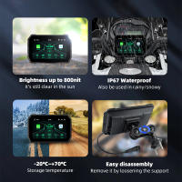 EKIY Navegación GPS Para Motocicleta 5 Pulgadas Pantalla Portátil Con Carplay Y Android Auto Diseño Nuevo MOTO Display - details 10
