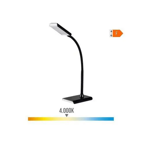 EDM Flexo LED sobremesa 7W 400lm 4000K negro 9x13x33cm - EDM - 30117 Negro Iluminación - 1