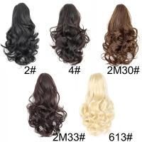 Extension De Cabello Sintético Curly Rizado Corto 10 Pulgadas Clip in Color Marrón Rubio Negro Para Mujeres Pieza Única - details 0