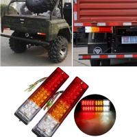 Luz De Freno Trasera Para Coche Camión Remolque 20 LED Indicador De Giro Retrovisor Luz De Parada Revestimiento Premium PC ABS Voltaje 12V - details 0