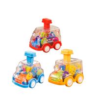 Coche De Puzzle Para Niños Transparente Y Con Engranajes Juguete De Tipo Presión Y Deslizamiento Inercial Autobús De Dibujos Animados Para Interacción Padre-hijo - details 0