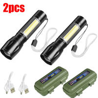 Linterna LED Recargable Portátil Con Zoom Ampliable Modos De Iluminación Para Camping Y Emergencias Resistente Al Agua Y Choques - details 7