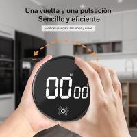 Temporizador de Cocina Digital, Magnético Cronómetro Temporizador, Smart Timer con Pantalla LED, 2 Niveles de Brillo, 3 Niveles de Volumen para Fitness Hornear Estudiar - details 2