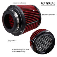Filtro De Aire De Cono Frío Universal Para Coche 76MM 89MM 101MM Alta Fluidez Modificación Para Carreras 2.5 Pulgadas 3 Pulgadas 3.5 Pulgadas - details 3