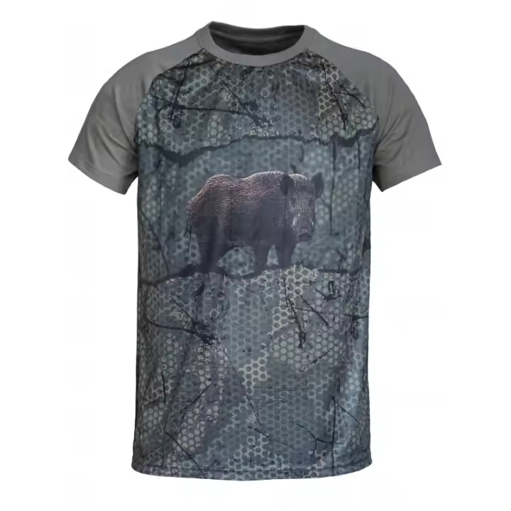 Benisport CAMISETA  "FOREST-PRINT" CAQUI 3D JABALÍ  | BENISPORT - 1