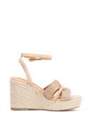 Lyla Wang Sandalias cuñas altas de espartos con plataforma con adorno metálico - details 4