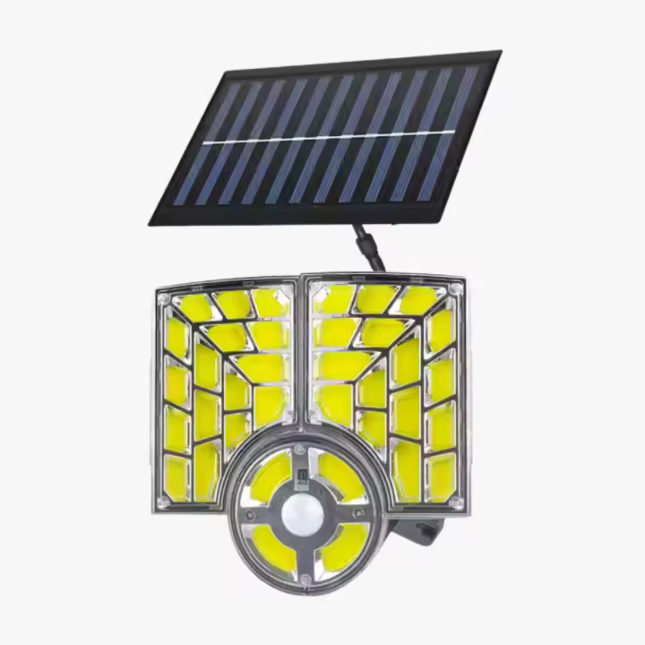 Lámpara Solar LED COB con Sensor de Movimiento, Panel Solar y Control Remoto - 1