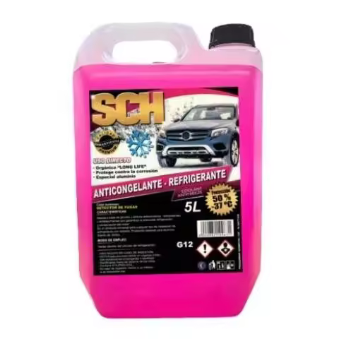 SCH - Anticongelante Coche 50% (G12+) Líquido Refrigerante color luminoso 5 litros - 1