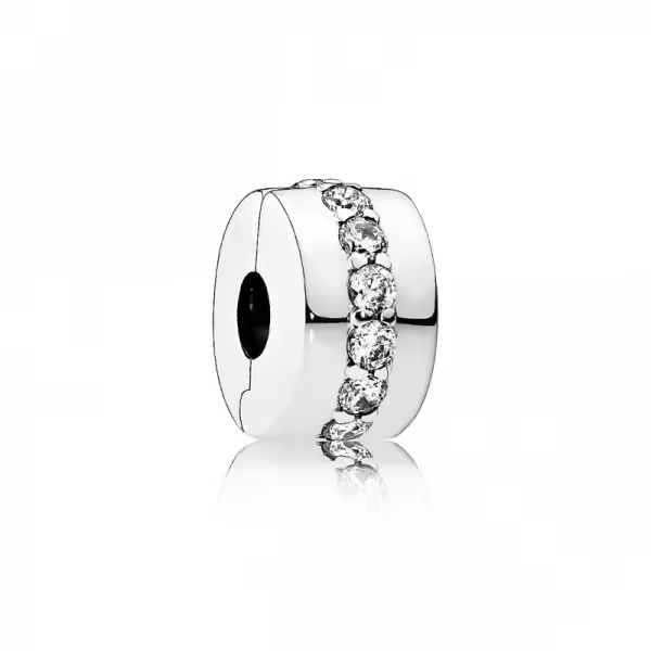 PANDORA Clip Sendero Luminoso Plata de Ley con Circonita Cúbica Transparente - 1