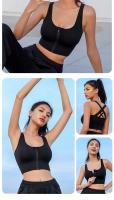 Sujetador Deportivo Para Mujer Talla Grande Con Cierre De Cremallera Estilo Explosivo Ajuste En La Espalda Protección Contra Golpes Malla Transpirable Para Yoga Y Fitness - details 17