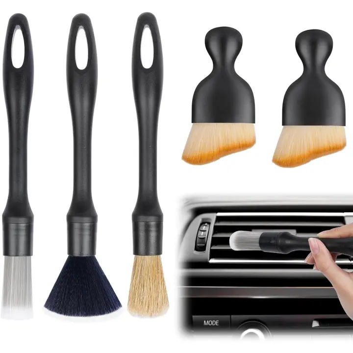 5 UNIDS Car Detailing Brush Set, Cepillo del Coche Interior, Coche que Detalle Los Cepillos Duster with Cerdas suaves - 1