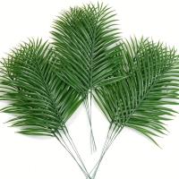 12pcs Hojas De Palma Tropicales Decoración Artificial Para Fiesta Hawaiian Luau Cumpleaños Boda Decoración Temática De Selva - details 0