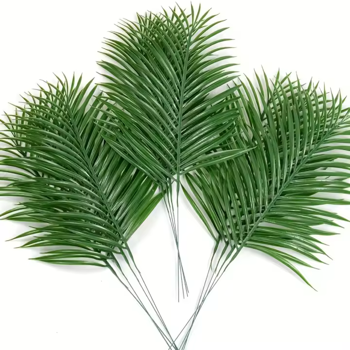 12pcs Hojas De Palma Tropicales Decoración Artificial Para Fiesta Hawaiian Luau Cumpleaños Boda Decoración Temática De Selva - 1