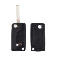 Banner - Carcasa mando llave de coche 2 botones compatible con peugeot y citroen negro