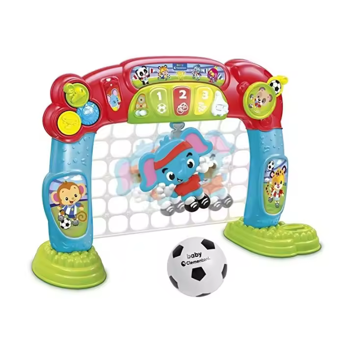 Clementoni - Portería fútbol Nuevo cuenta goles, juguete bebé, 18 meses juguete bilingüe español e inglés CLE613403 - 1