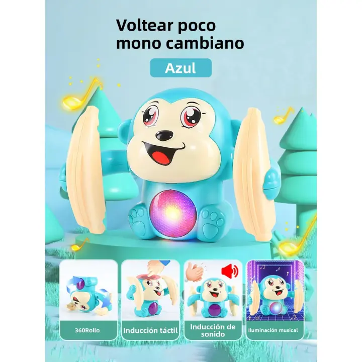 Juguete Educativo Para Bebés Mono Eléctrico Con Luz Y Música Juguete De Preescolar Para Niños Y Niñas Aprendizaje Por Juego - 1