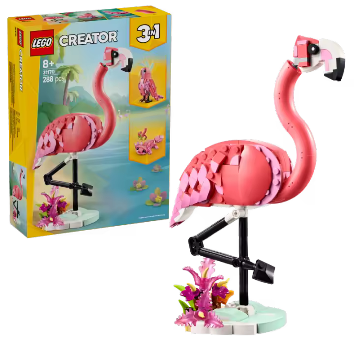 LEGO 31170 Fauna Salvaje: Flamenco Rosa Creator contiene 288 piezas - edad 8+ años. 25L31170 - 1