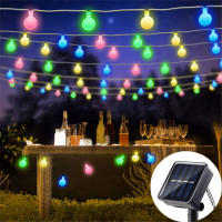 Luces De Cadena Solar Para Exterior 100 LED Balón Impermeable Luces Globales Solares Para Jardín Patio Fiesta De Navidad Decoración Exterior - details 7