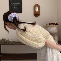 Nuevas Horquillas Scrunchies Rojas Con Borde Azul Accesorios Para El Cabello Elásticos Y Frescos Para Mujeres Y Niñas Estilo Casual Y Moda - details 5