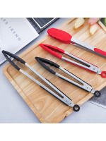 Pinza De BBQ De Silicona Y Acero Inoxidable Para Cocina 7/9/12 Pulgadas Clip Para Alimentos Tongs Para Pan Y Carne - details 1
