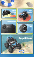 JJRC 2.4G Coche Remoto De Control Para Agua Y Tierra 1/24 Gran Rueda RC off Road Monster Truck Juguetes Para Niños - details 1