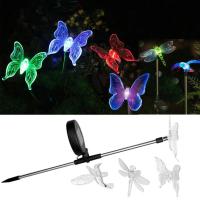 Lámpara De Jardín Solar LED Impermeable Con Diseño De Mariposa Y Libélula Para Paisaje Exterior Instalación Sencilla Sin Bombillas Incluidas - details 5