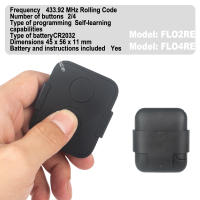 Gadoore 433MHz FLO2RE FL04RE Control Remoto De Puerta De Garage Compatible Con FLO2R-S FLO4R ON1E ON2E ON4E MUY VR ERA INTI1 ERA INTI2 - details 2