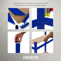 AREBOS EstanterÃ­a pesada EstanterÃ­a sin tornillos EstanterÃ­a de almacenamiento - details 12
