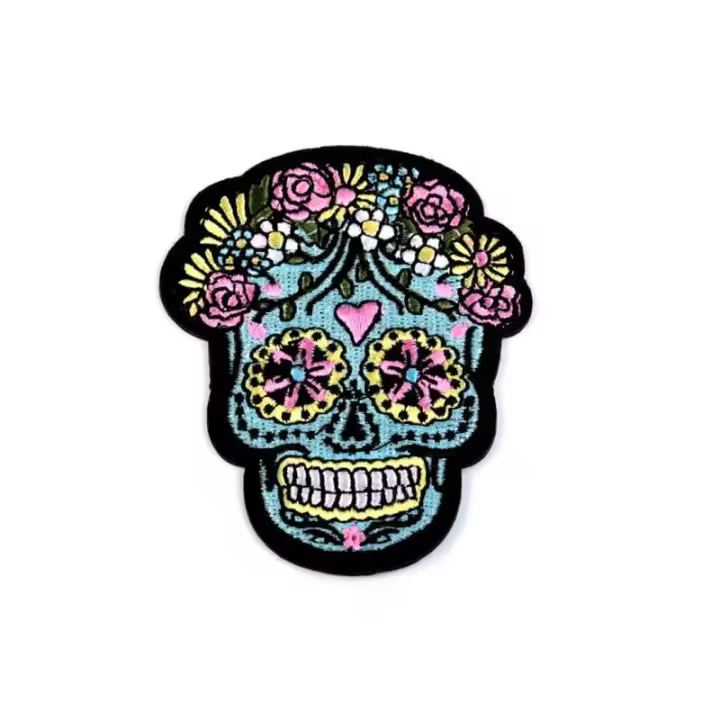 Parche Termoadhesivo Bordado 'Catrina' para Decoración de Ropa y Complementos - 1