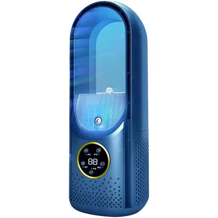 Ventilador Sin Aspas - Mini Ventilador de Oficina - Con Lámpara Ambiental - Pequeño y Silencioso - 1