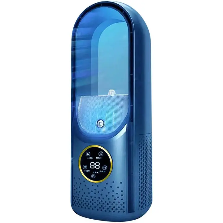 Ventilador Sin Aspas - Mini Ventilador de Oficina - Con Lámpara Ambiental - Pequeño y Silencioso - 1