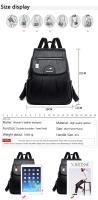 Mochila De Cuero Genuino Para Mujer 2024 Alta Calidad Vintage Bolso De Viaje Escolar Para Niñas Bolsa De Hombro Arco Iris - details 2