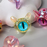 Nuevo 6PCS Bolas De Acrílico De Fantasma Monstruo Con Ojo Unico Encantos Colgantes Lindo Para Hacer Joyas Pulsera Collar Aretes Accesorios - details 3